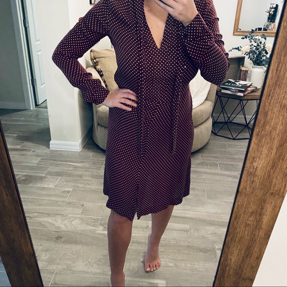 Michael Kors Silk Tie-neck Dot Dress - Picture 4 of 9